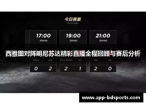 西雅图对阵明尼苏达精彩直播全程回顾与赛后分析